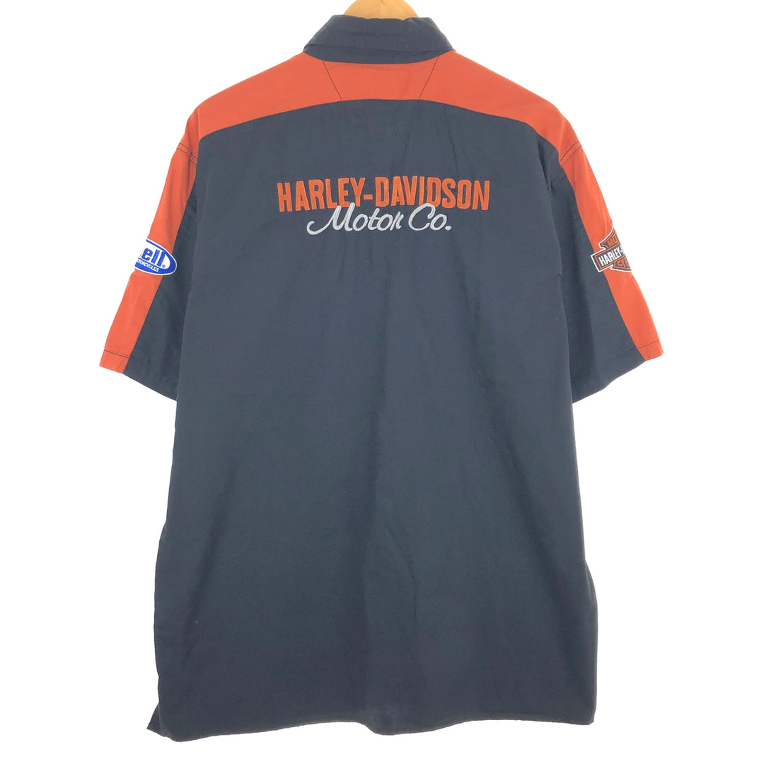 Harley-Davidson Short Sleeve Work Shirt Men's L /eaa441849