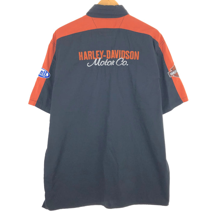 Harley-Davidson Short Sleeve Work Shirt Men's L /eaa441849