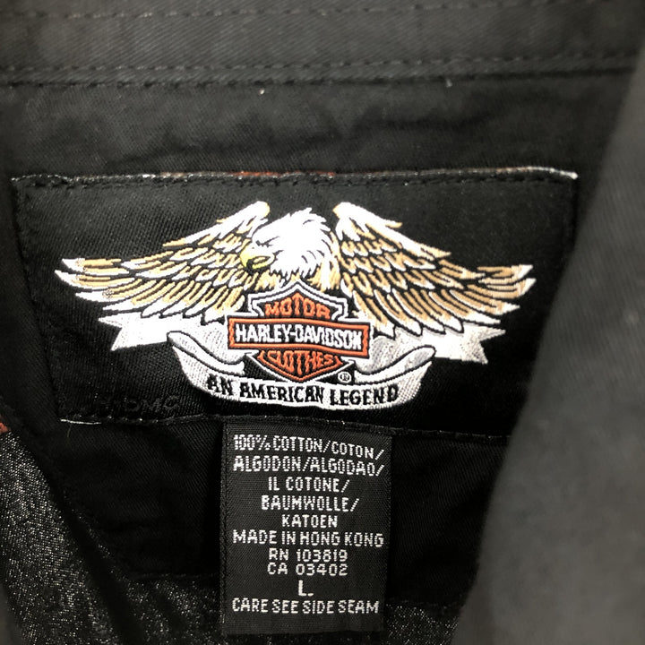 Harley-Davidson Short Sleeve Work Shirt Men's L /eaa441849