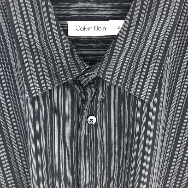 Calvin Klein Long Sleeve Cotton Striped Shirt Men's XL /eaa441869