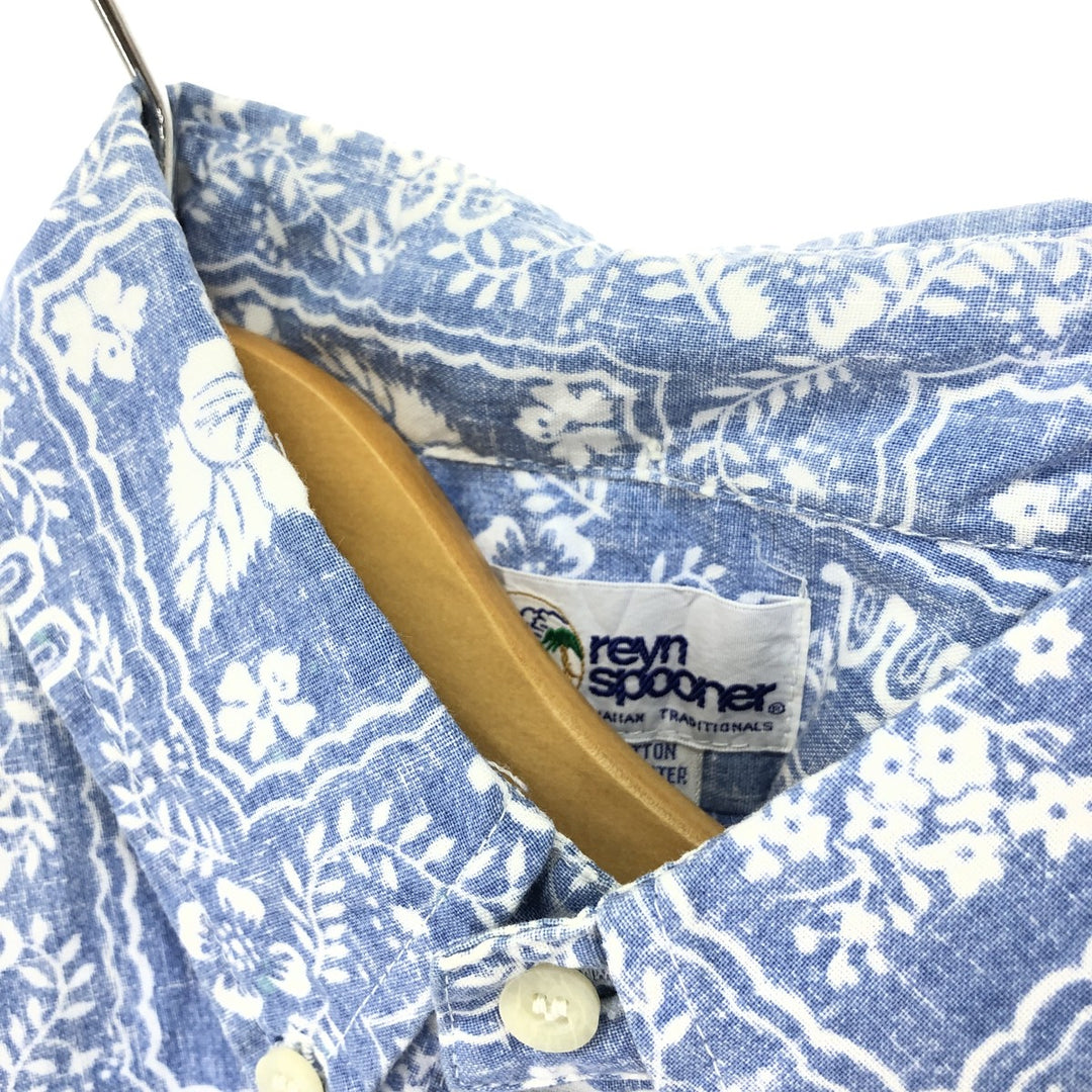 90'S Reyn Spooner Swimsuit Tag Bikini Tag Lahaina Sailor Button-Down Pullover Aloha Shirt Made in Hawaii Men's M /eaa442050