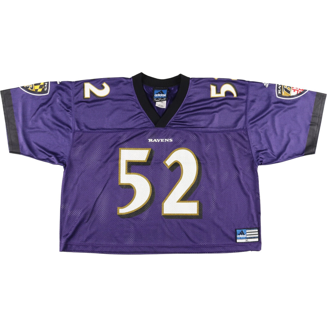 Adidas NFL RAY LEWIS Ray Lewis V-neck numbering game shirt football shirt men's XL /eaa442293