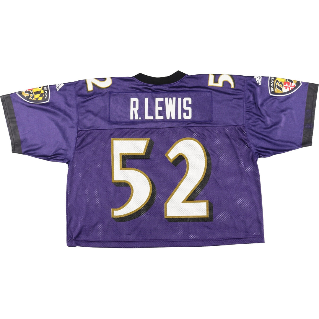 Adidas NFL RAY LEWIS Ray Lewis V-neck numbering game shirt football shirt men's XL /eaa442293