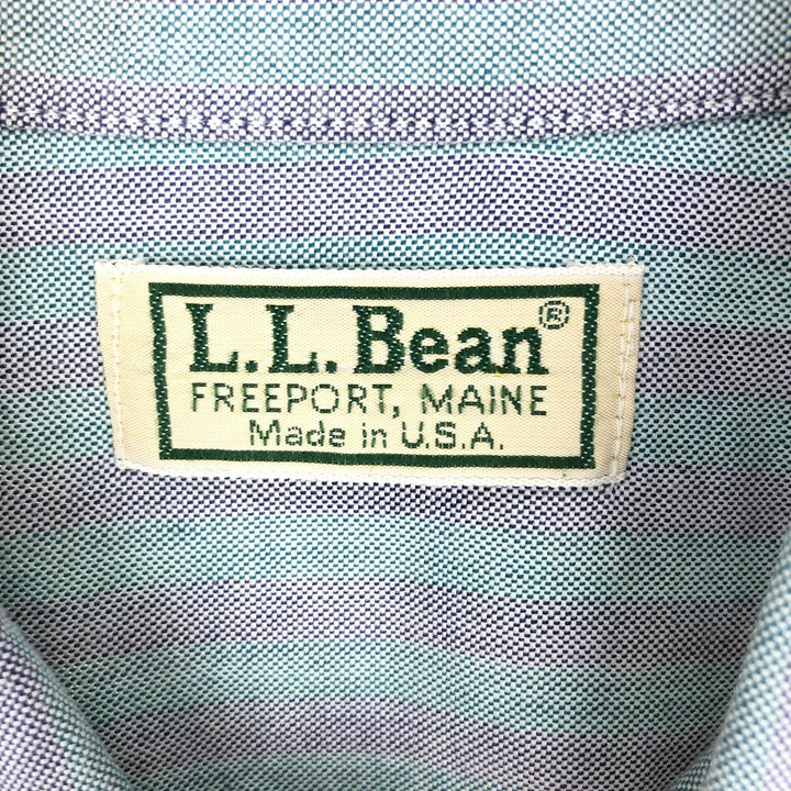 90'S LLBean Long Sleeve Button Down Striped Shirt Made in USA Men's XL Vintage /eaa442333