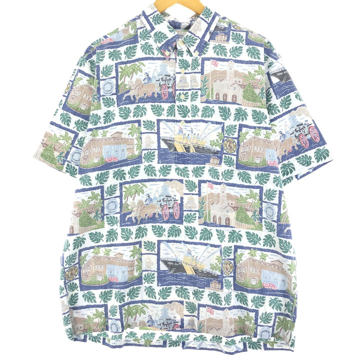 90'S Reyn Spooner Deitrich Bullets all-over print pullover button-down aloha shirt men's XL vintage /eaa442348