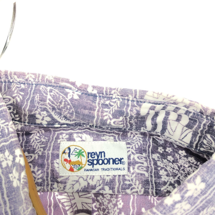 90'S Reyn Spooner Swimsuit Tag Bikini Tag All-Over Print Pullover Button-Down Aloha Shirt Men's L Vintage /eaa442351