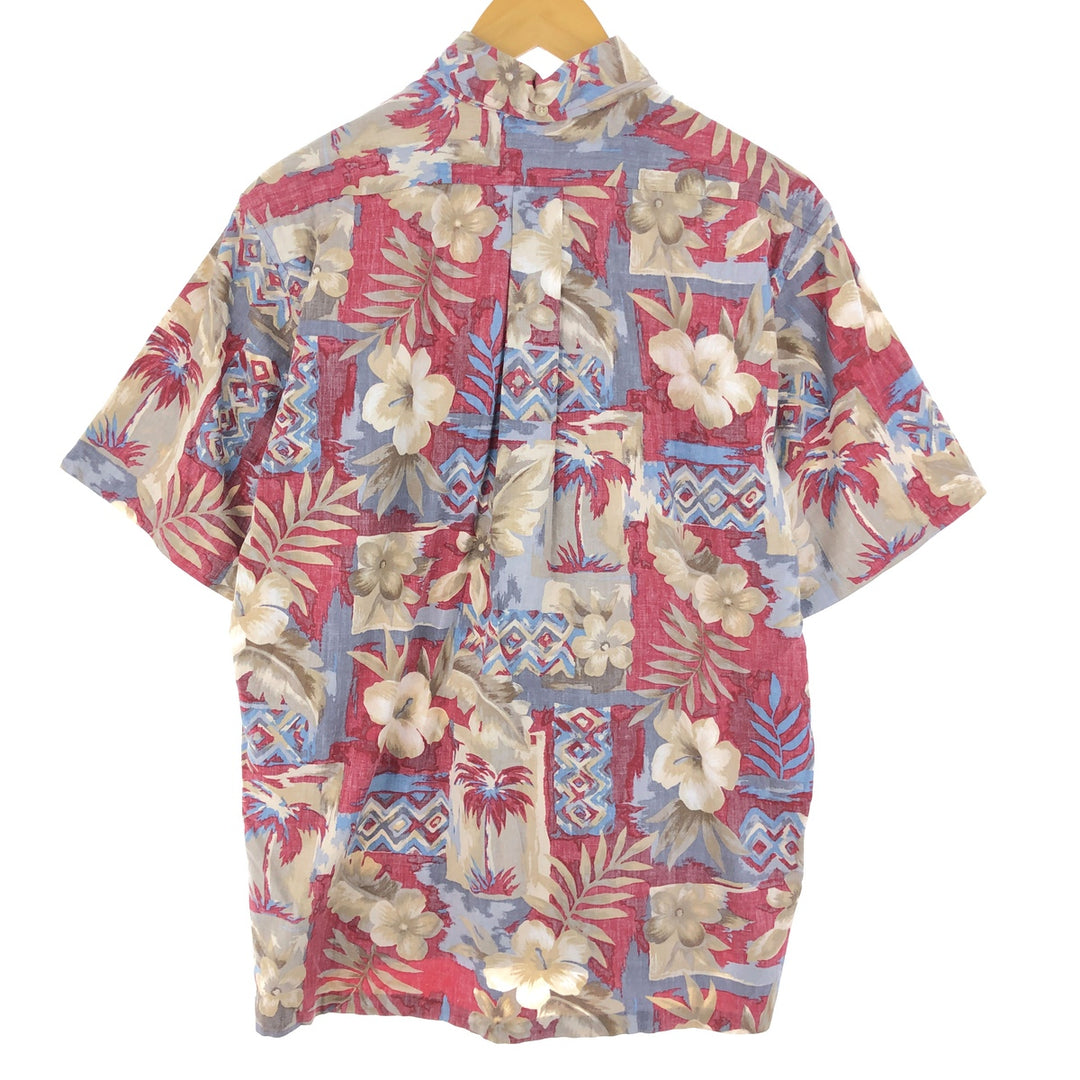 90'S Reyn Spooner Swimsuit Tag Bikini Tag All-Over Floral Button-Down Hawaiian Aloha Shirt Made in Hawaii Men's M /eaa442358