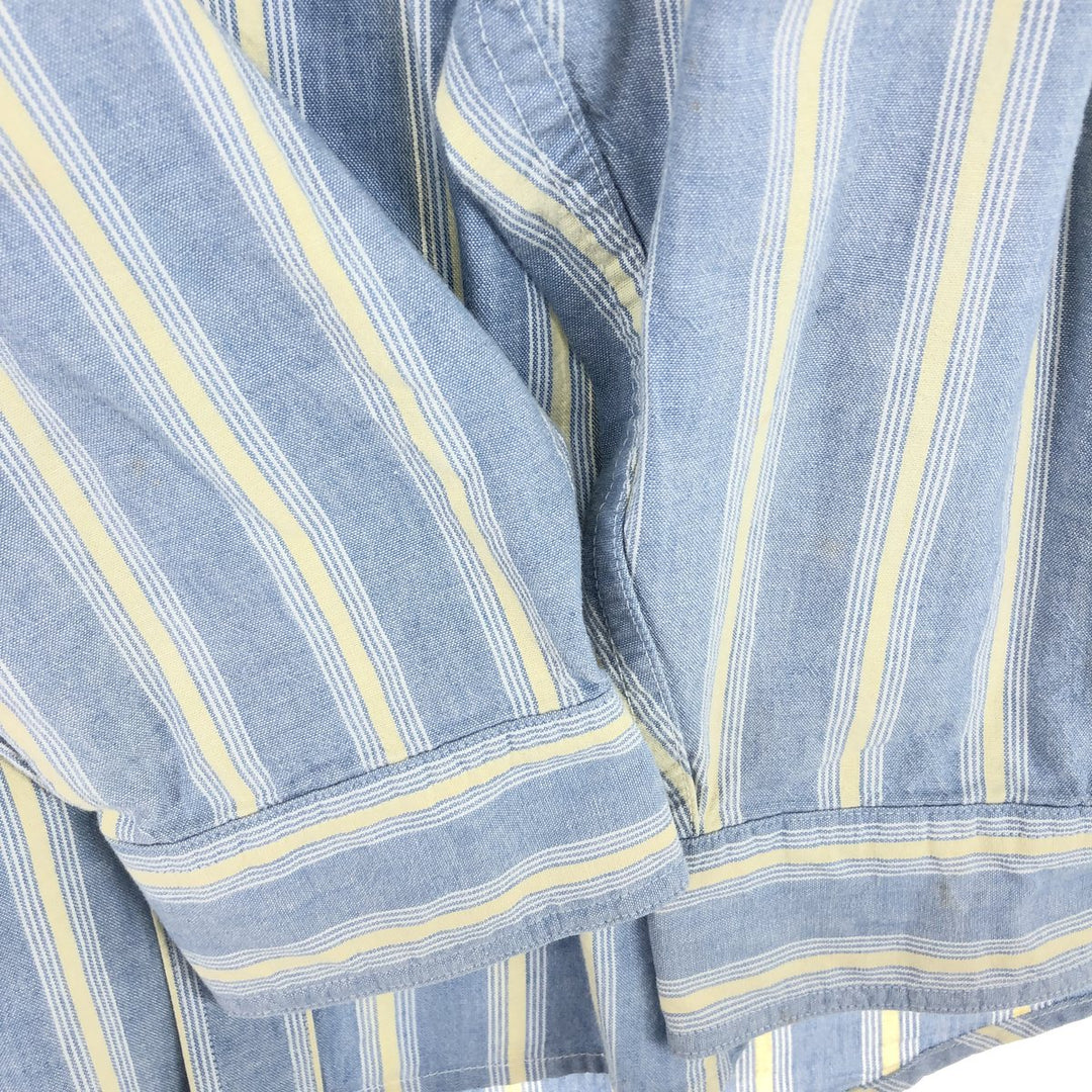 90'S LLBean Long Sleeve Button Down Striped Shirt Made in USA Men's XXL Vintage /eaa442382