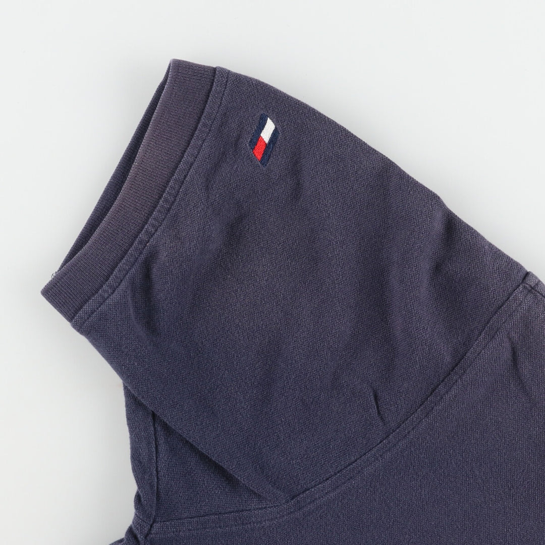 Tommy Hilfiger ATHLETICS short sleeve polo shirt, men's size L cotton navy blue type Vintage Second Hand