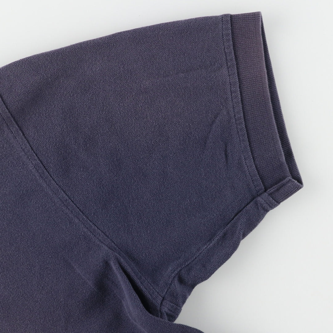 Tommy Hilfiger ATHLETICS short sleeve polo shirt, men's size L cotton navy blue type Vintage Second Hand
