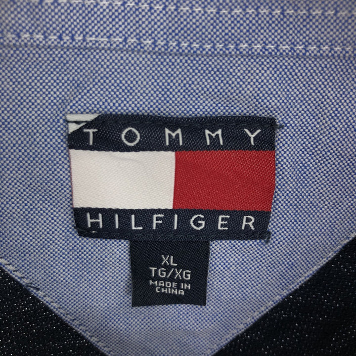 90'S Tommy Hilfiger short sleeve polo shirt men's XL vintage cotton navy blue type Vintage Second Hand