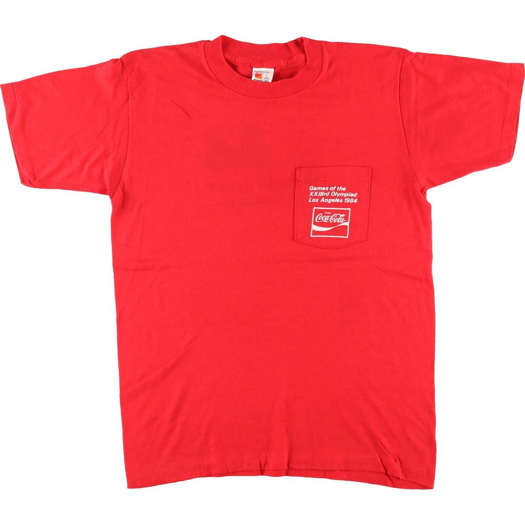 80'S SIGNAL COCA-COLA Coca-Cola back print advertising T-shirt made in USA men's L vintage /eaa442501