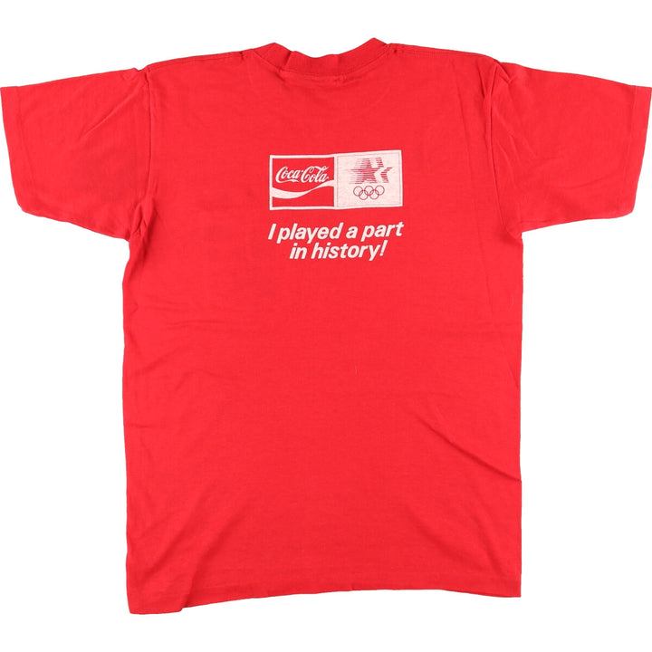 80'S SIGNAL COCA-COLA Coca-Cola back print advertising T-shirt made in USA men's L vintage /eaa442501