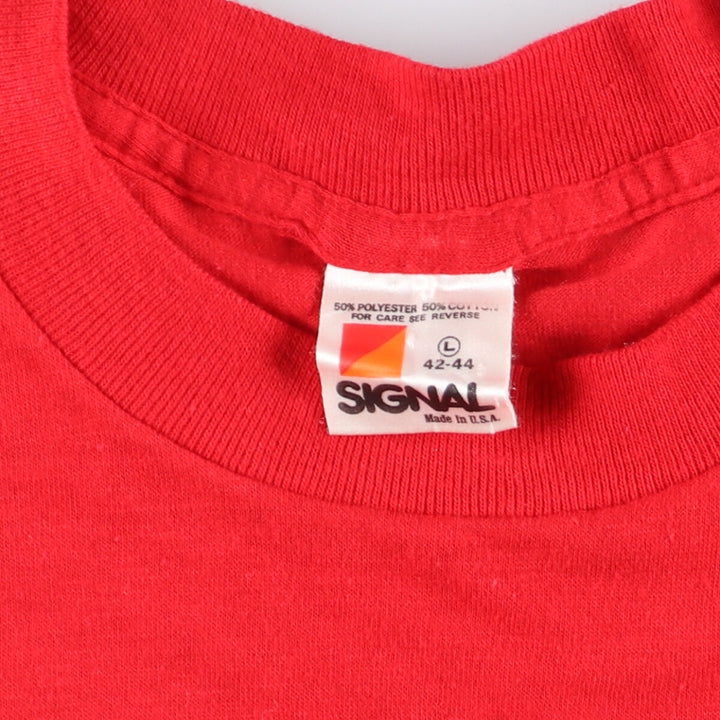 80'S SIGNAL COCA-COLA Coca-Cola back print advertising T-shirt made in USA men's L vintage /eaa442501