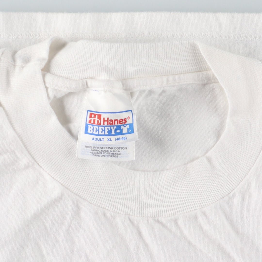 90'S Hanes BEEFY-T Blue Tag Printed T-Shirt Made in USA Men's XL Vintage /eaa442546