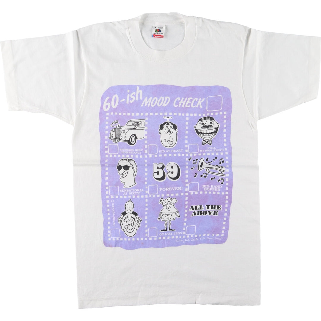 90'S Fruit of the Loom printed T-shirt, made in the USA, men's size M, vintage /eaa442548