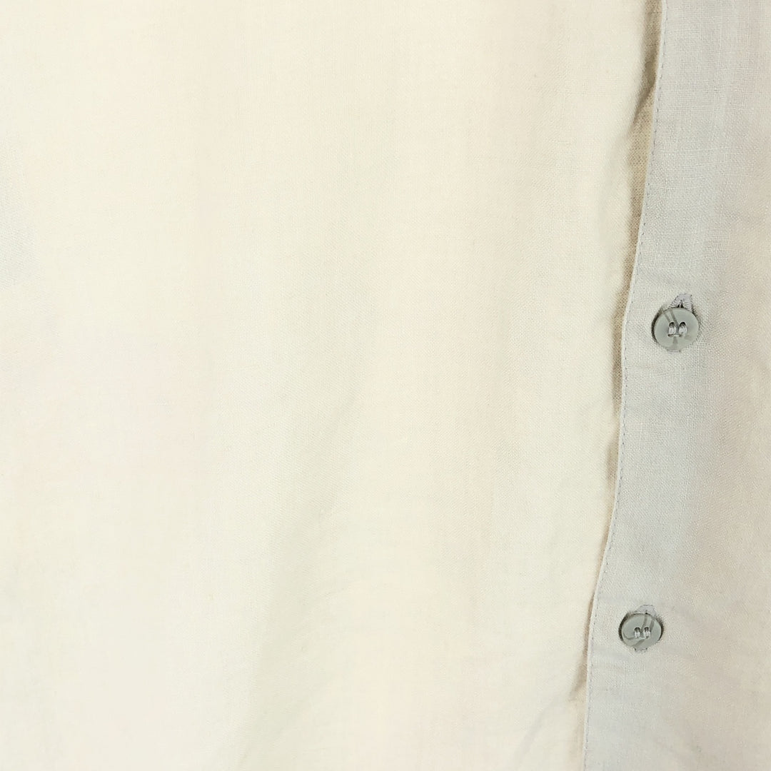 GOOUCH Short Sleeve Linen Shirt Men's XL Regular Collar /eaa442573