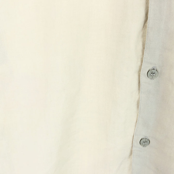 GOOUCH Short Sleeve Linen Shirt Men's XL Regular Collar /eaa442573