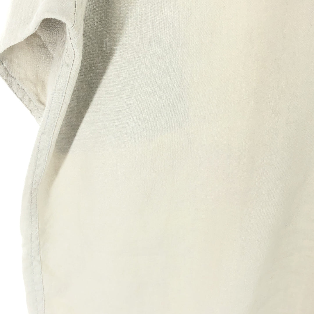 GOOUCH Short Sleeve Linen Shirt Men's XL Regular Collar /eaa442573