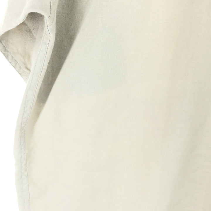 GOOUCH Short Sleeve Linen Shirt Men's XL Regular Collar /eaa442573