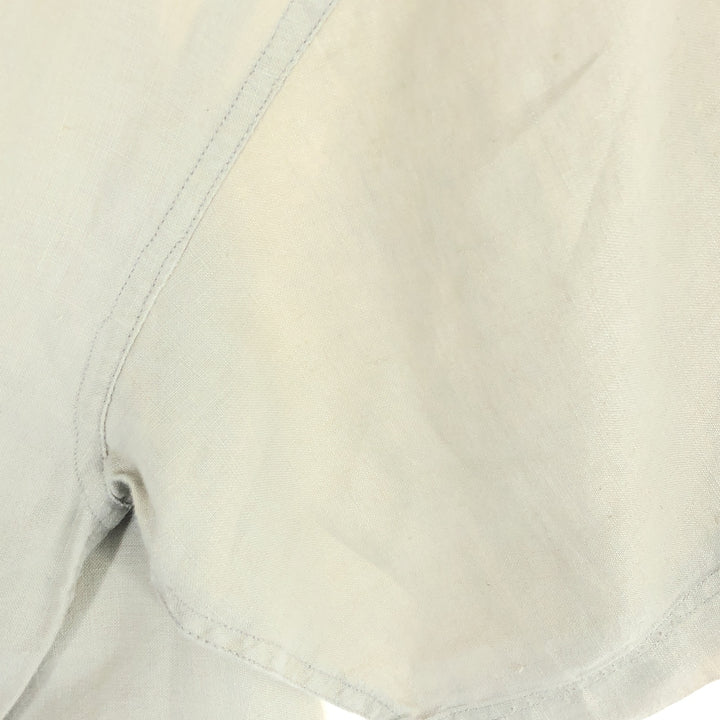 GOOUCH Short Sleeve Linen Shirt Men's XL Regular Collar /eaa442573