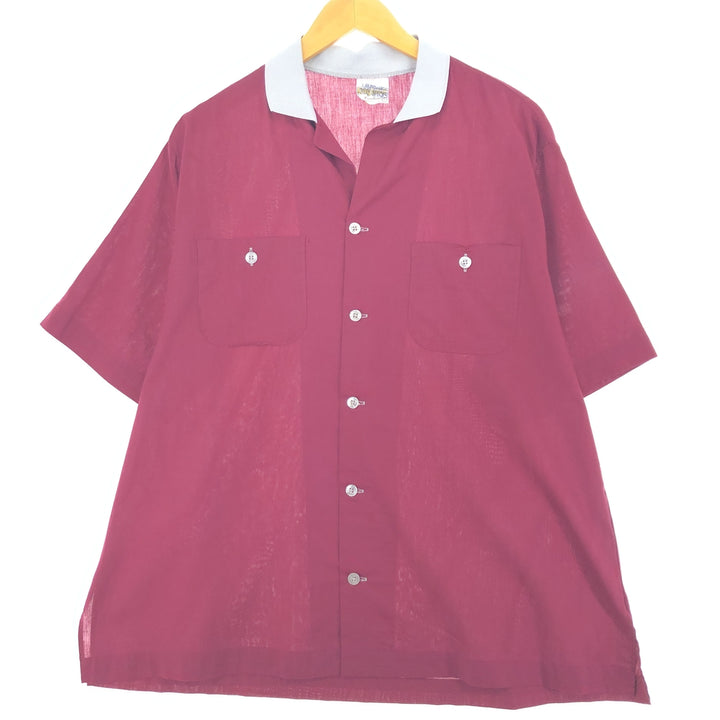 70'S King Louie creation open collar bowling shirt made in USA men's L vintage /eaa442605