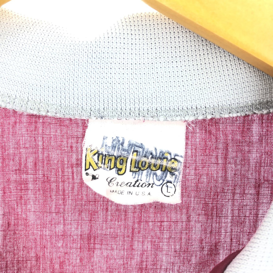 70'S King Louie creation open collar bowling shirt made in USA men's L vintage /eaa442605