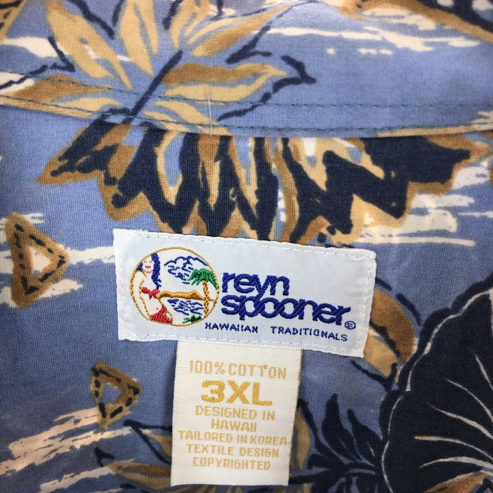 Big Size Reyn Spooner Swimsuit Tag Bikini Tag All-Over Botanical Pattern Hawaiian Aloha Shirt Men's XXXL /eaa442616