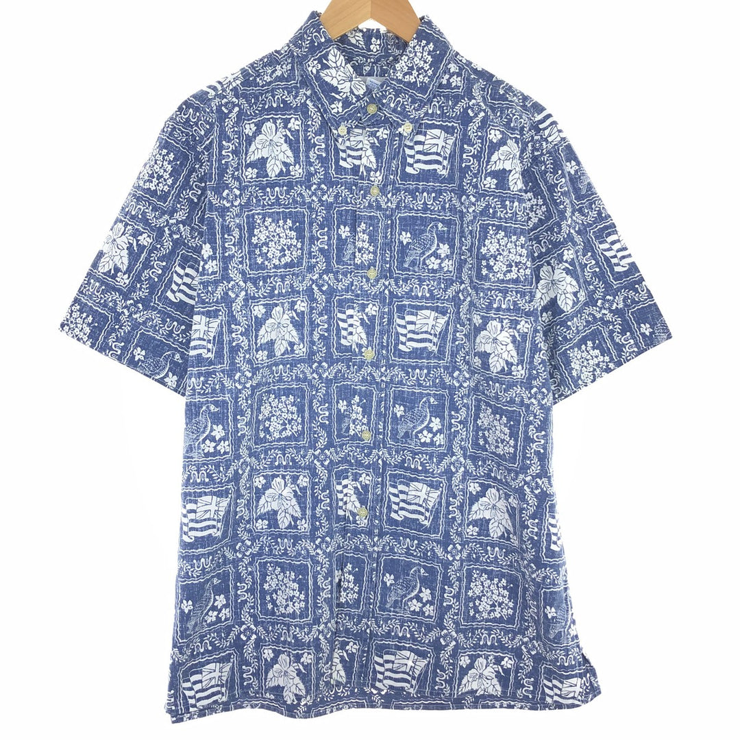 90'S Reyn Spooner Swimsuit Tag All-Over Print Lahaina Sailor Button-Down Hawaiian Aloha Shirt Made in Hawaii Men's M /eaa442620