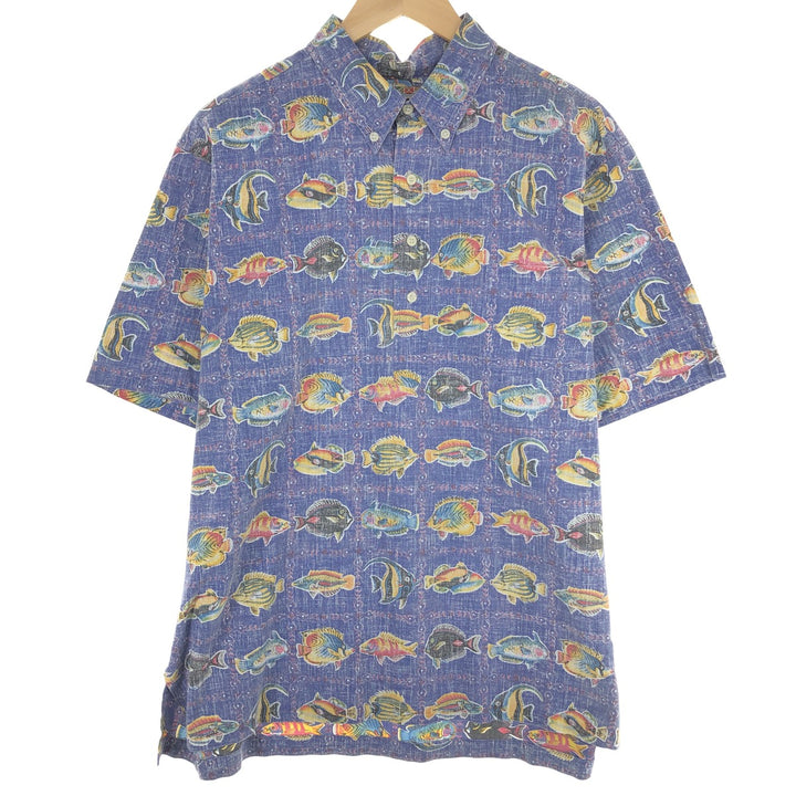 Reyn Spooner COMMEMORATIVE CLASSICS All-over Print Pullover Button-Down Hawaiian Aloha Shirt Made in Hawaii Men's XL /eaa442627