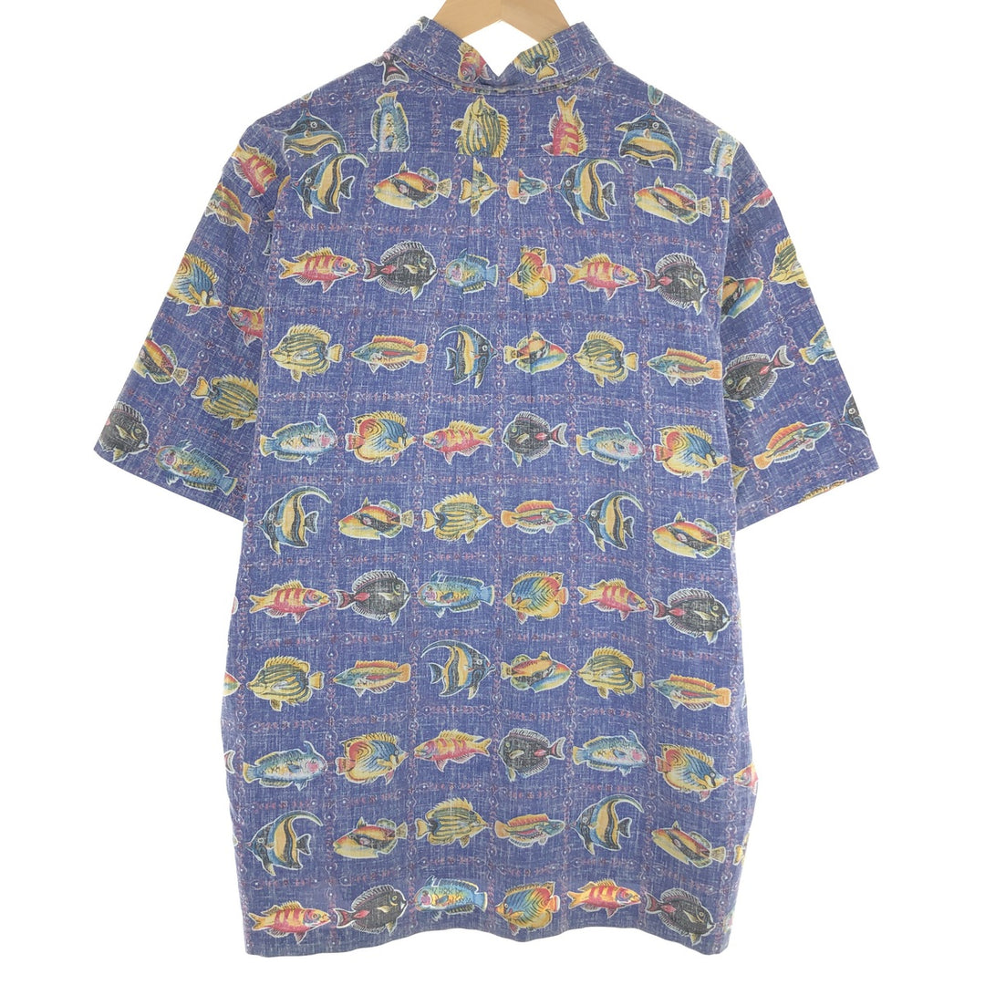 Reyn Spooner COMMEMORATIVE CLASSICS All-over Print Pullover Button-Down Hawaiian Aloha Shirt Made in Hawaii Men's XL /eaa442627