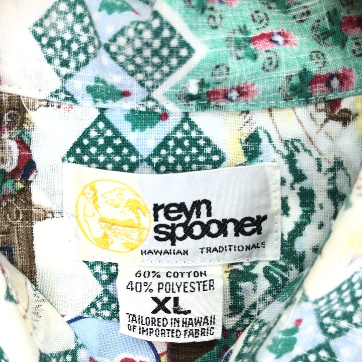 80'S Reyn Spooner Gold Tag Nude Tag All-Over Print Button-Down Hawaiian Aloha Shirt Made in Hawaii Men's XL Vintage /eaa442655