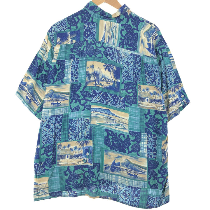 80s-90'S Reyn Spooner Diamond Head Tag Rayon Hawaiian Aloha Shirt Made in Hawaii Men's XL Vintage /eaa442658