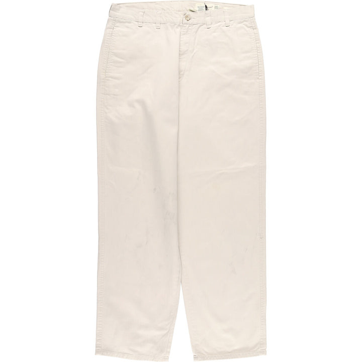 Eddie Bauer Relaxed Fit Chino Pants for Men, W35 cotton white type Vintage Second Hand