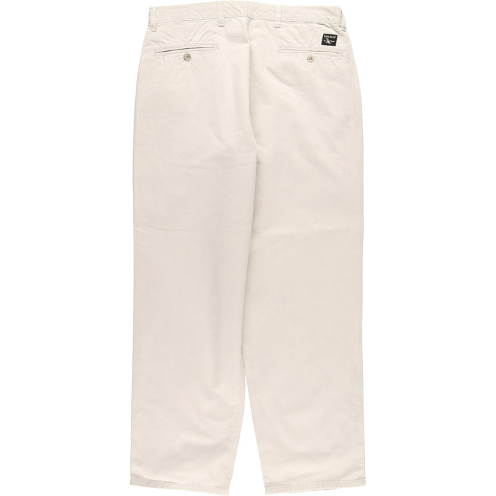 Eddie Bauer Relaxed Fit Chino Pants for Men, W35 cotton white type Vintage Second Hand