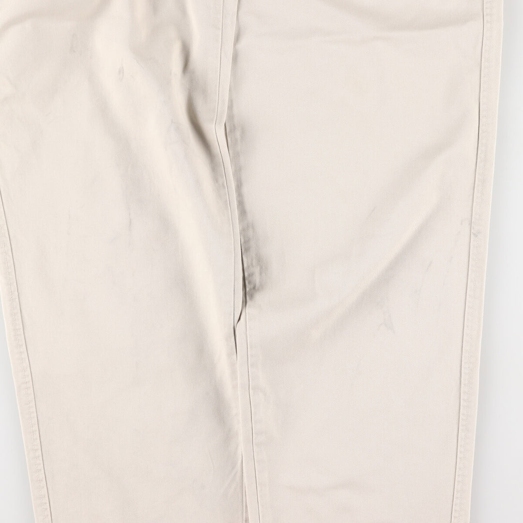 Eddie Bauer Relaxed Fit Chino Pants for Men, W35 cotton white type Vintage Second Hand