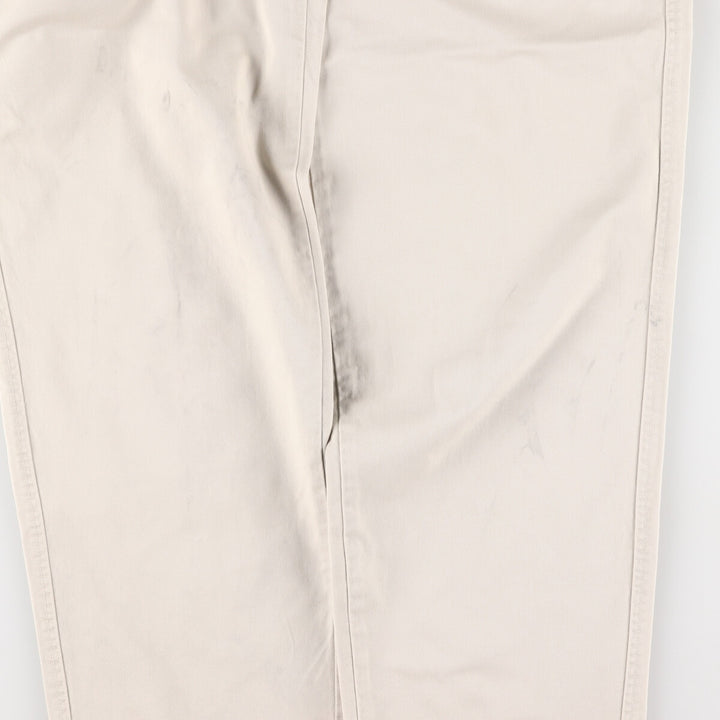 Eddie Bauer Relaxed Fit Chino Pants for Men, W35 cotton white type Vintage Second Hand
