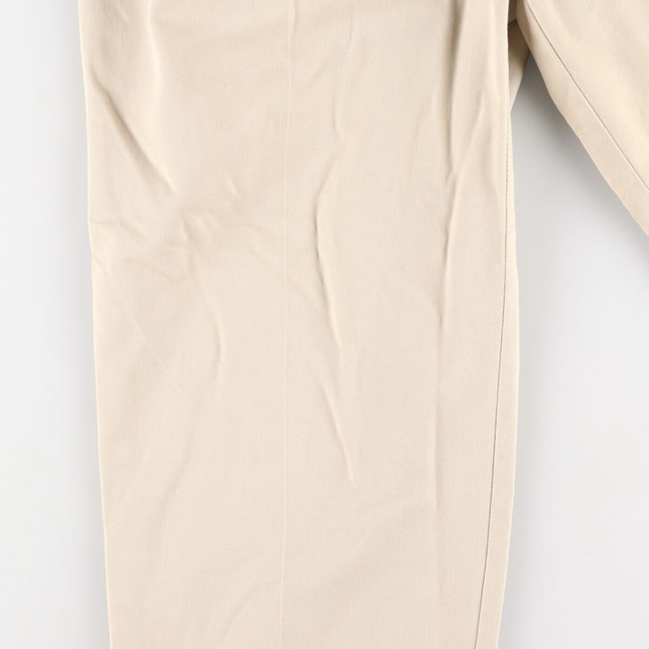 90'S DOCKERS Two-pleat Chino Pants for Men, W34, Vintage cotton Beige type Vintage Second Hand