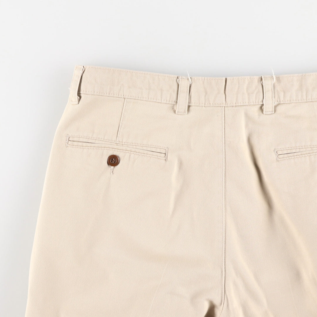 90'S DOCKERS Two-pleat Chino Pants for Men, W34, Vintage cotton Beige type Vintage Second Hand