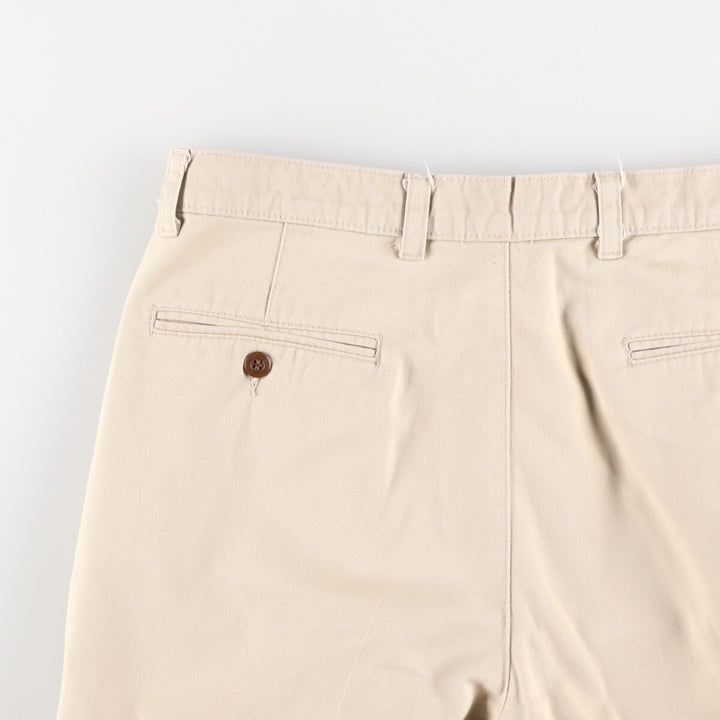 90'S DOCKERS Two-pleat Chino Pants for Men, W34, Vintage cotton Beige type Vintage Second Hand