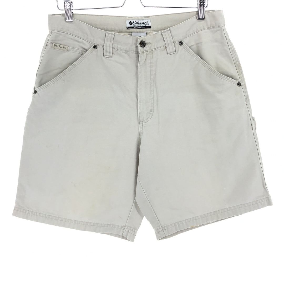 00'S Columbia Duck Painter Shorts Shorts Men's W34 cotton Beige type Vintage Second Hand