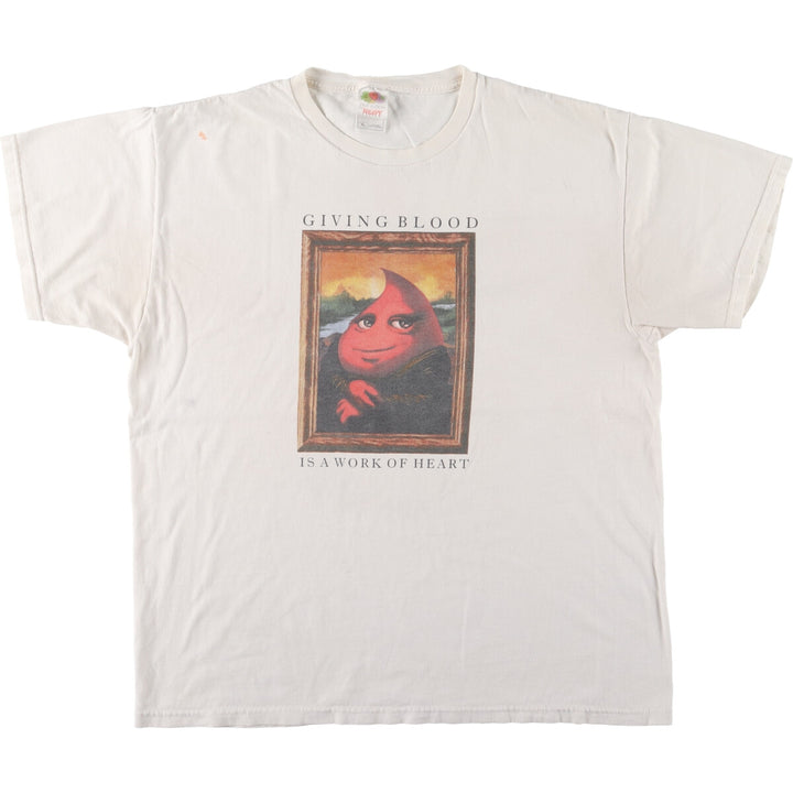 00'S Fruit of the Loom Art T-shirt Men's XL /eaa442811