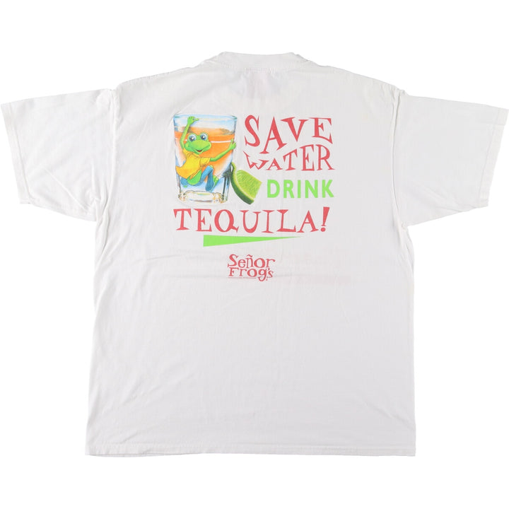 00'S SENOR FROG'S Advertising T-shirt Men's XL /eaa442825