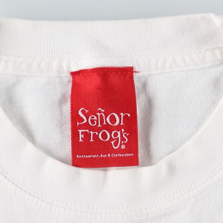00'S SENOR FROG'S Advertising T-shirt Men's XL /eaa442825