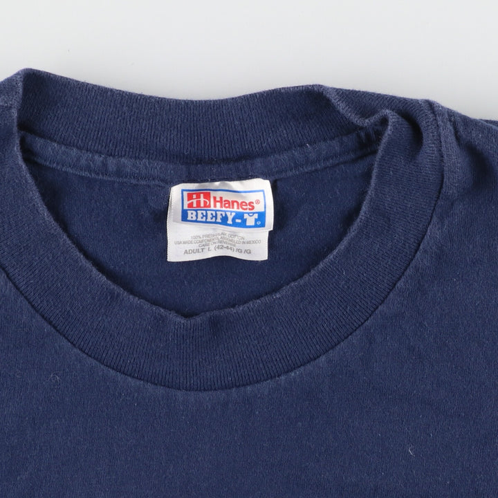 90'S Hanes BEEFY-T Back Print T-Shirt Men's L Vintage /eaa442870