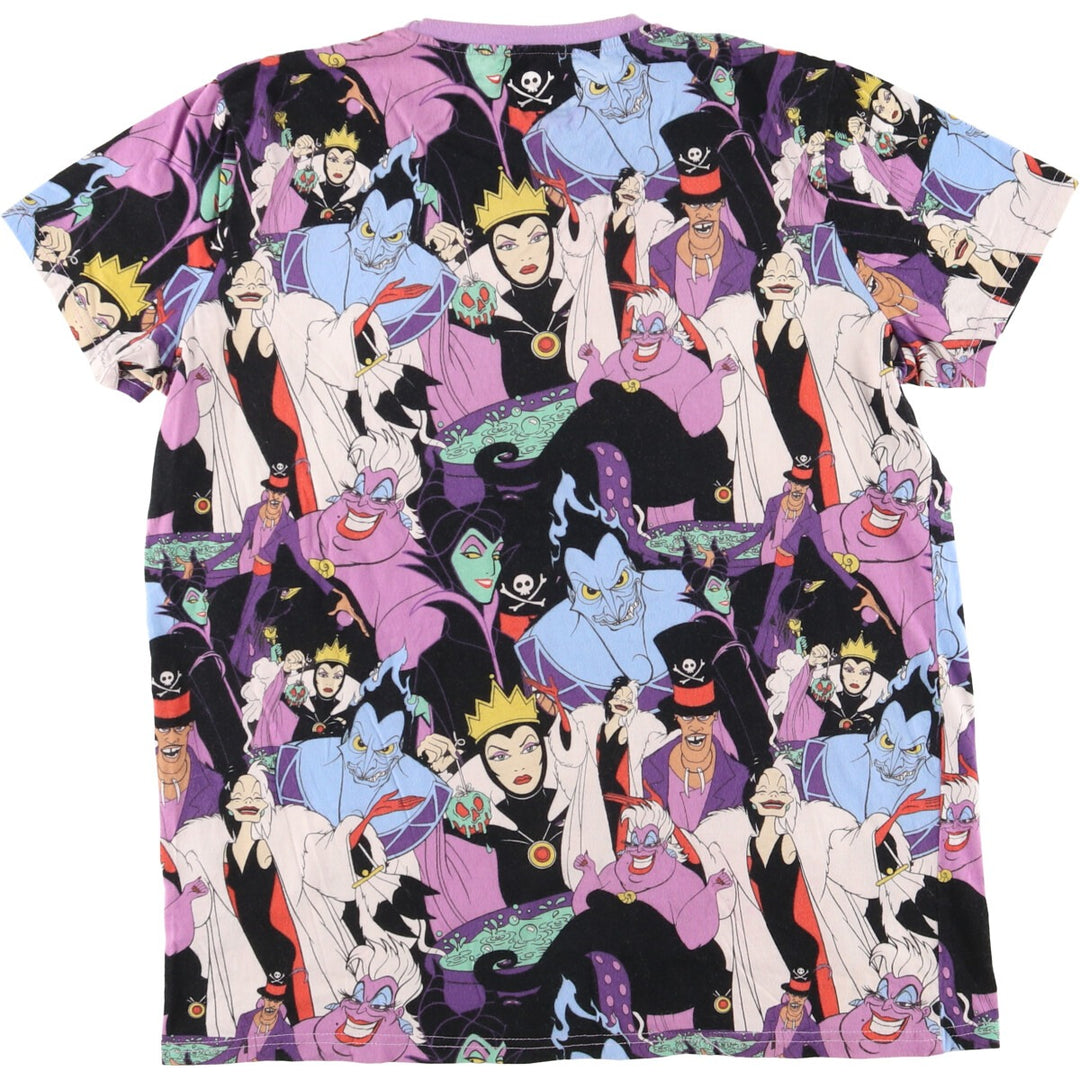 DISNEY VILLAN Large Print T-shirt Women's L /eaa442922