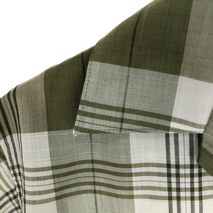 60's Arrow Check Pattern Short Sleeve Open Collar Shirt Made in USA Men's M Vintage /eaa443003
