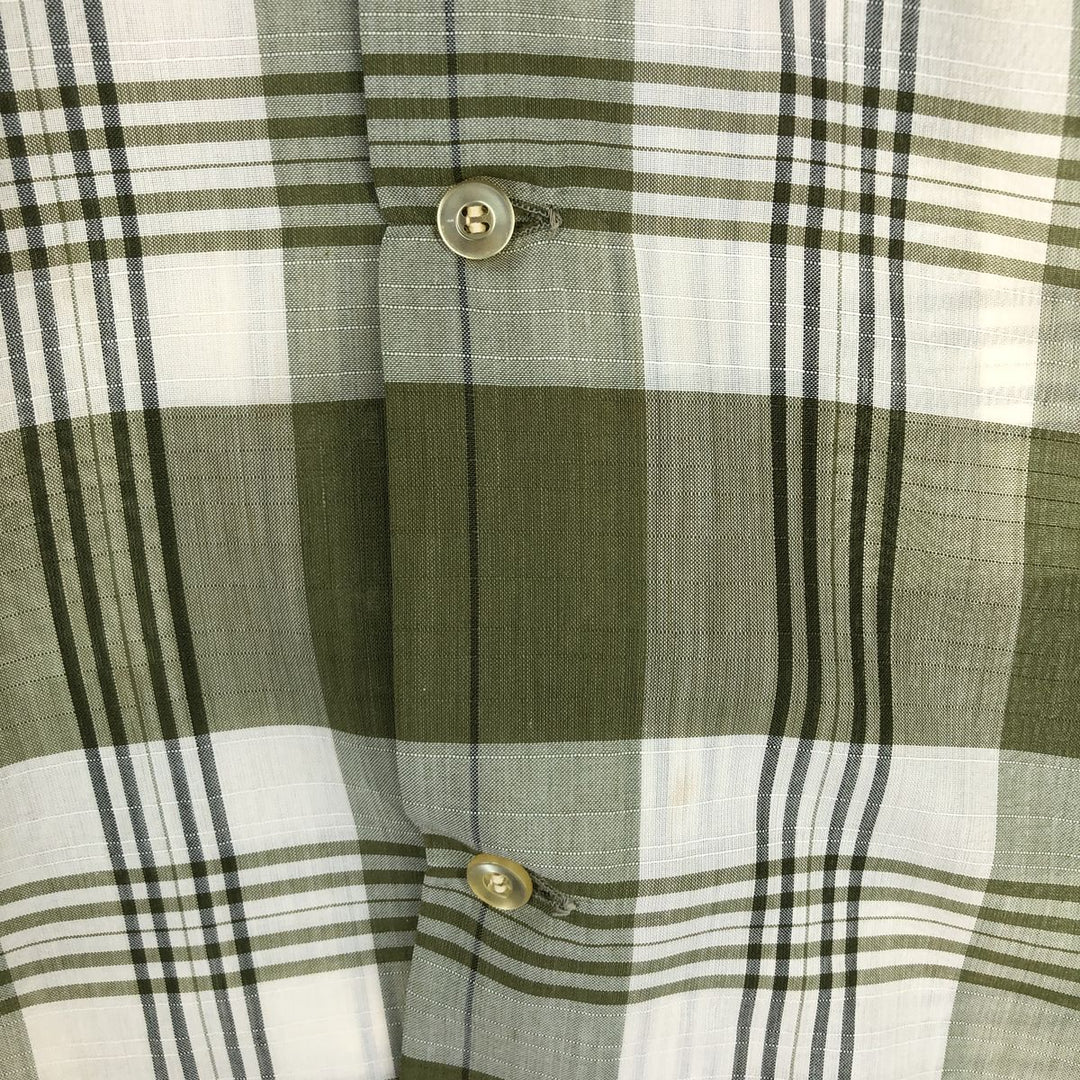 60's Arrow Check Pattern Short Sleeve Open Collar Shirt Made in USA Men's M Vintage /eaa443003