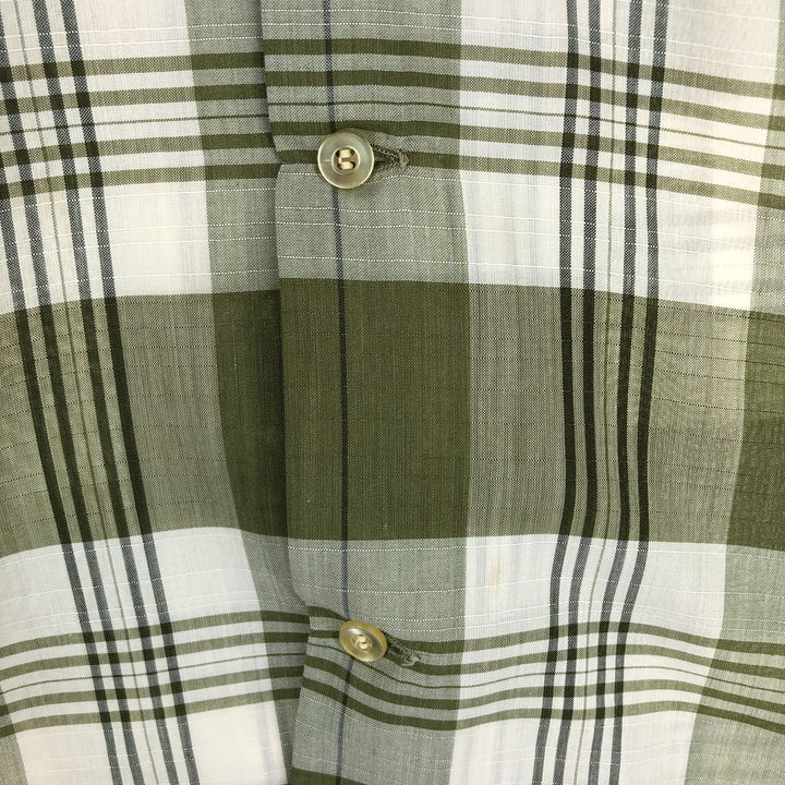 60's Arrow Check Pattern Short Sleeve Open Collar Shirt Made in USA Men's M Vintage /eaa443003