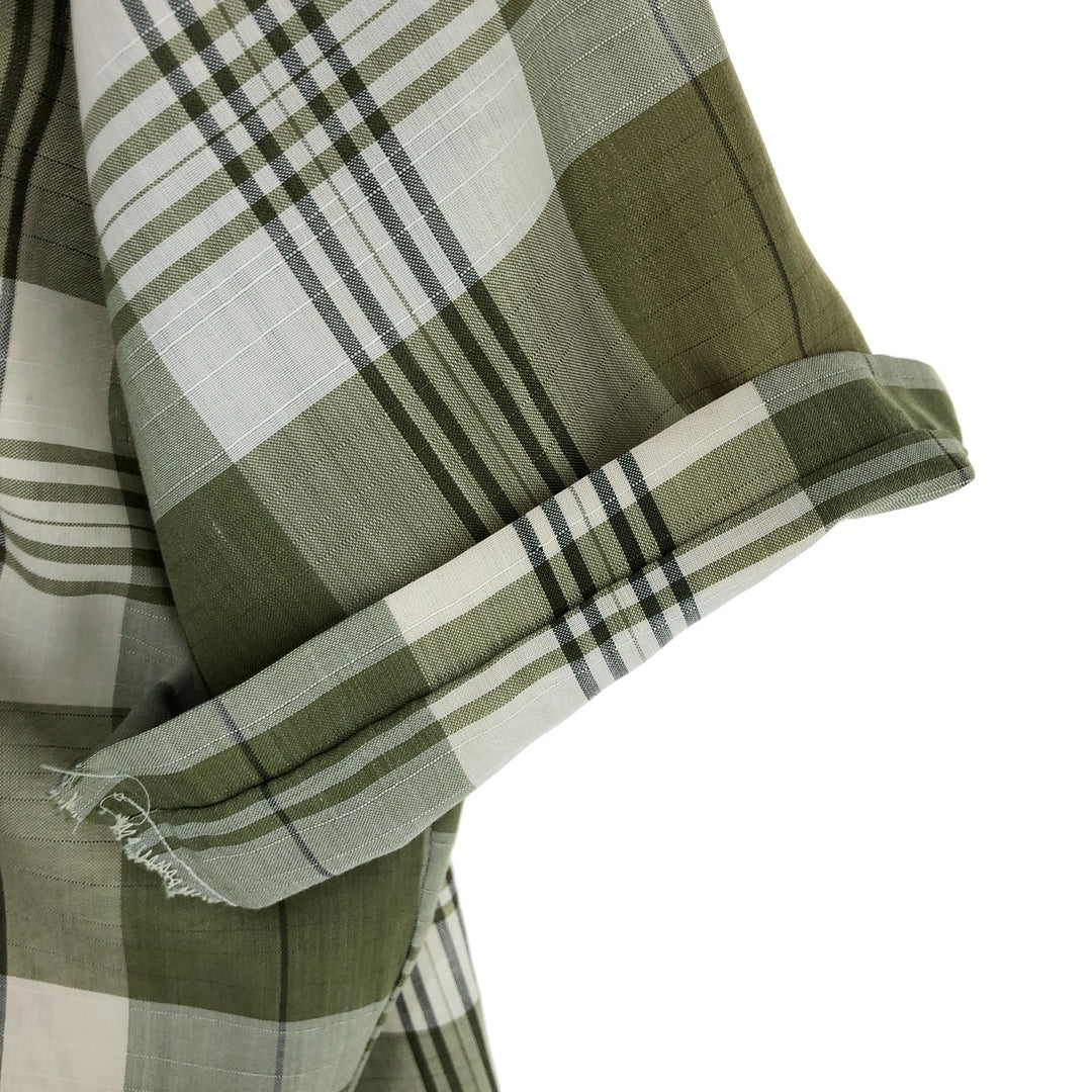 60's Arrow Check Pattern Short Sleeve Open Collar Shirt Made in USA Men's M Vintage /eaa443003